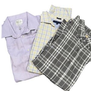 Bundle of 3 Men's Dress Shirts Tommy Blue Mountain Eagle Size Large
